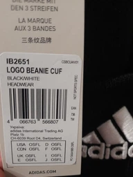 Шапка Adidas Logo Beanie Cuf IB2651 OSFW 56 Чорна (4066763566821) фото від покупців 2
