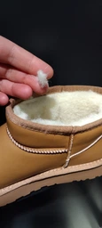 Женские угги низкие кожаные с мехом Allshoes 187713 39 Коричневые (ROZ6501055073) фото от покупателей 1