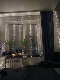 Гірлянда Штора "Крапля Роси" 3х3м 300LED теплий білий, USB + пульт керування + гачки фото від покупців 5