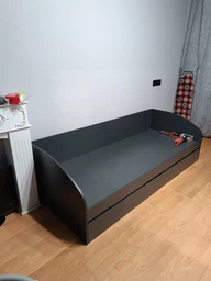 Кровать с ящиками Брайт Мастер Форм односпальная 835 x 2032 x 600 h ( 800 х 2000) Венге магия / белый 20057 фото от покупателей 3