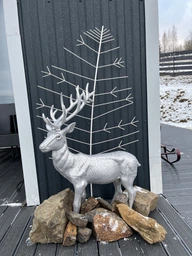 Металлическая елка в гостиную, в офис 1001.1 черный 115x70 см Adore Decor (без декора)