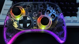 Беспроводной геймпад GamePro GPX13T 2.4G/BT 5.1/USB (Switch/PC/iOS/Android) RGB Transparent