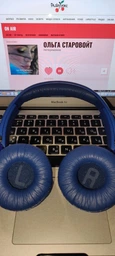 Комплект амбушюр JBL для навушників сині з накладкою JBL T500BT T450 T450BT T460BT Tune 520BT 70mm