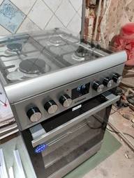 Комбінована плита Hansa, 50х60 см, 65 л, чавунні конфорки, газовий контроль, дисплей, сірого кольору. (629697) фото від покупців 4