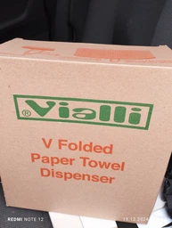Диспенсер для стандартних паперових рушників Vialli V складання блакитний прозорий