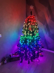Смарт Гирлянда на usb для елки Smart Lights RGB Bluetooth + пульт, гирлянда штора, гирлянда конский хвост с регулировкой через телефон, гирлянда роса высота 2,5 м
