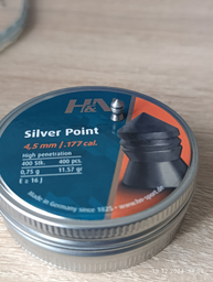 Кулі пневматичні H&N Silver Point кал. 4.5 мм. Вага - 0.75 г. 400 шт/уп