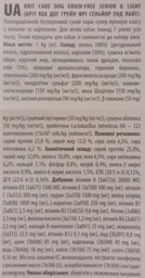 Беззерновой корм для пожилых собак от 7-ми лет с лососем Brit Care Dog Grain-free Senior & Light 1 кг