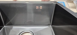 Мойка из нержавеющей стали AQUAMILL 5050 с PVD покрытием черная + смеситель + дозатор + решетка фото от покупателей 14