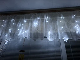Гирлянда-бахрома штора Звёзды и Луна 12 нитей 120LED 3м*1м на батарейках+USB мульти 1000-XR-5-М