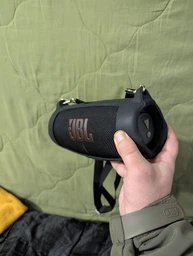 Силиконовый чехол + ремень для портативной колонки JBL Charge 5 (черный)