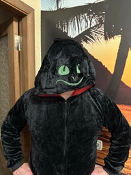 Пижама Кигуруми Слип Для Мальчиков Kigurumi Беззубик Ночная Фурия Дракон Черный 130-144 см (2050)