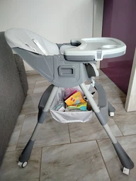 Дитячий складний стільчик для годування на колесах BAMBI M 5722 сидіння екошкіра, Сірий фото від покупців 3