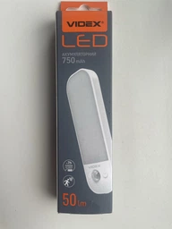 LED Світильник акумуляторний з датчиком руху VIDEX VL-NL014W-S 50Lm 3000K-6500K (24/120) фото от покупателей 1