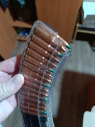 Магазин для АК 7.62 x 39 на 30 патронів з коробчастим вікном, калібр 7.62, Ріжок для АК-47, АКМ, АКС Прозорий