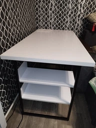 Компьютерный стол Ferrum-decor Карэн 75x120x70 черный ДСП Белое 32мм фото от покупателей 1