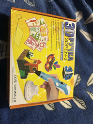 3D-ручка 3D Pen Pink з Набором Еко Пластика PLA (69 метрів) 12 різних кольорів та Трафаретами