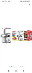 М'ясорубка Ardesto 3000Вт, продук.-2.6кг/хв, 4 решітки + для ковб., кеббе, 3 терки, метал, сріблястий (MGA-3000W)