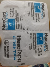 Nexgard Spectra (Нексгард Спектра) - Пігулки проти бліх, кліщів і гельмінтів для собак вагою 7.5-15 кг
