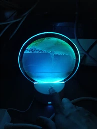 Ночник 3D зыбучие пески с Led подсветкой 7 режимов синий песок фото от покупателей 4