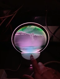 Ночник 3D зыбучие пески с Led подсветкой 7 режимов синий песок фото от покупателей 2