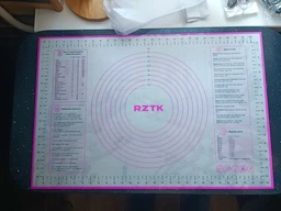 Умный силиконовый коврик RZTK Chef для теста и выпечки 60х40 см с разметкой + Пластиковый нож фото от покупателей 3