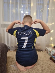 Форма футбольна дитяча C.Ronaldo (Роналдо) 7 Al Nasr (Аль-Наср) 24/25, р. 22 зріст 120-130см. темно-синя фото від покупців 10