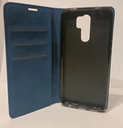 Чехол Taba Retro-Skin для Xiaomi Redmi 9 книжка кожа PU с визитницей синий