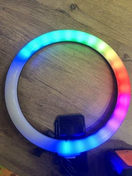 Разноцветная кольцевая RGB LED лампа 36 см 3 крепления смартфона Studio Light + штатив 2м (SMJ-36) фото от покупателей 2
