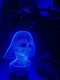 Светильник с 3D эффектом led лампа Дарт Вейдер из Звёздные войны Star Wars ночник с пультом