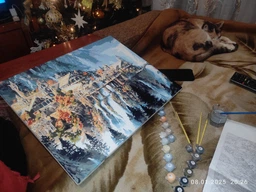 Картина за номерами 40×50 см Kontur. Осінний замок Рівенделл. Володар перснів DS0527 фото від покупців 6