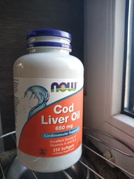 Жир із печінки тріски NOW Foods Cod Liver Oil 650 mg 250 Softgels