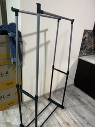 Двойная Вешалка Double Pole напольная двойная стойка для одежды полка (D-2019091031) фото от покупателей 4