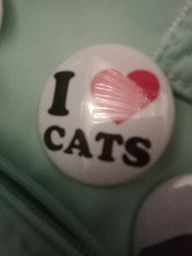 Значок I LOVE CATS 44мм