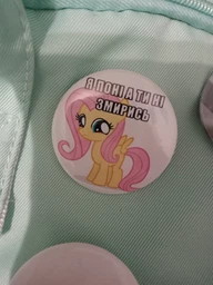 Значок Я пони а ты нет Флаттершай / My Little Pony 44мм №9 фото от покупателей 1