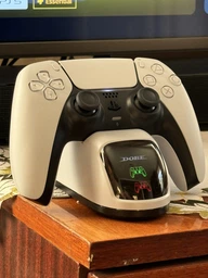 Зарядка для джойстика PS5 Dobe Док Станция для PlayStation 5 PS5 DualSense на 2 геймпада с LED подсветкой Серый