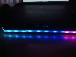 Охлаждающая подставка для ноутбука Hoco DH20 (2USB, 14"-19", 2200 об/мин., 7 углов наклона, RGB подсветка, 10 режимов, держатель для телефона) - Черный фото от покупателей 7
