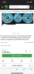 Karta graficzna Powercolor PCI-Ex Radeon RX 7800 XT Hellhound 16GB GDDR6 (256bit) (2520/19500) (HDMI, 3 x DisplayPort) (RX7800XT 16G-L/OC)