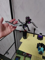 Детский конструктор Minecraft последняя битва с эндер-драконом набор из кубиков и минифигурками охотник на драконов кристалл края обсидиановый столб очарованный лук зелья 228 деталей развивающая игрушка для детей 73441