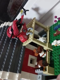 Дитячий конструктор Minecraft червоний амбар ферма 807 деталей з кубиками фігурками тварин та героїв будиночок дерева вода аксесуари ігрова розвиваюча іграшка для хлопчиків і дівчаток OnePro 73440 фото від покупців 4