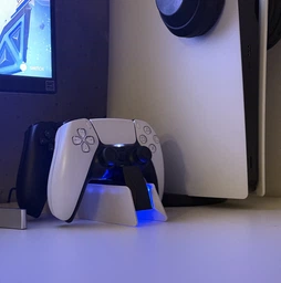 Зарядка для геймпада ps5 бездротова зарядна станція пристрій для 2-х джойстиків DualSense MRP0501 фото від покупців 2