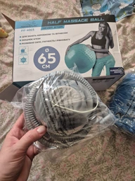 Мяч для фитнеса (фитбол) полумассажный PowerPlay 4003 Ø65 cm Gymball Зеленый + насос (PP_4003_65_Green) фото от покупателей 6