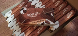 Упаковка вафель Roshen Wafers Какао-молоко 216 г х 16 шт (4823077632112)