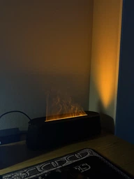 Зволожувач повітря Flame Diffuser Aroma, нічник лампа, світильник з LED RGB підсвіткою, ефектом полум'я та ароматизацією, з пультом
