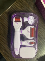 Набір мезоролерів для обличчя 5в1 Дермороллер масажний ролик для тіла фото від покупців 4