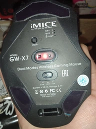 Беспроводная игровая мышка iMice X7 5500dpi тихая с выступами RGB Red (358227) фото от покупателей 4