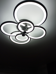 Потолочная LED люстра, светильник светодиодный черный Sunlight 5332/2+2+2
