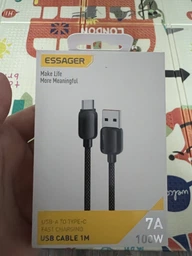 Кабель ESSAGER Breeze USB 2.0 to USB-C PD 100W 7A 1m Blue (EXC7A-WL03-P)