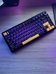 Клавиатура AULA F75 Black-Yellow Игровая Безпроводная Механичиская. 2.4G/Bluetooth/Кабель RGB Grey Wood v3 Свитчи фото от покупателей 1