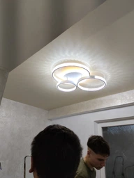 Люстра светодиодная потолочная LUMINARIA AKRILIKA ROUND 100W 4R WHITE/CLEAR 220V IP20 с пультом ДУ